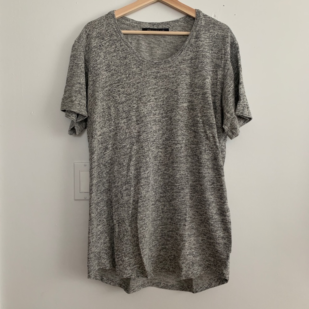John Elliot Grey heather short sleeve tee